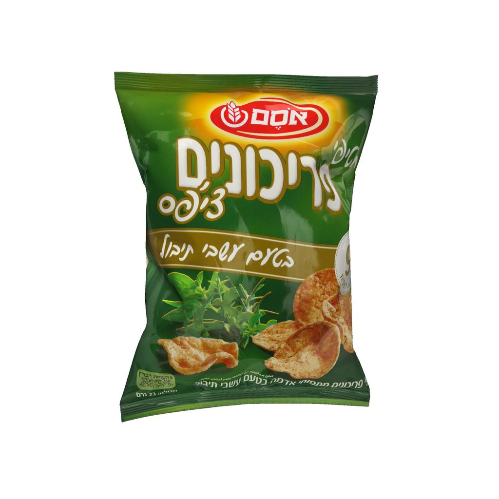 חטיפי פריכונים עשבי תיבול . לנשנש בכיף 99 קלוריות לאריזה