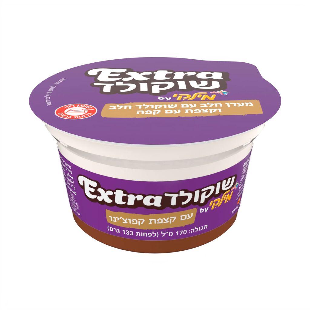 מילקי אקסטרה שוקולד עם קצפת קפוצ'ינו
