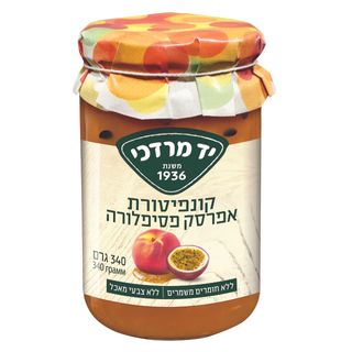 קונפיטורת אפרסק-פסיפלורה יד מרדכי 340 גרם