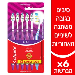 מברשת שיניים סיבי זיגזג