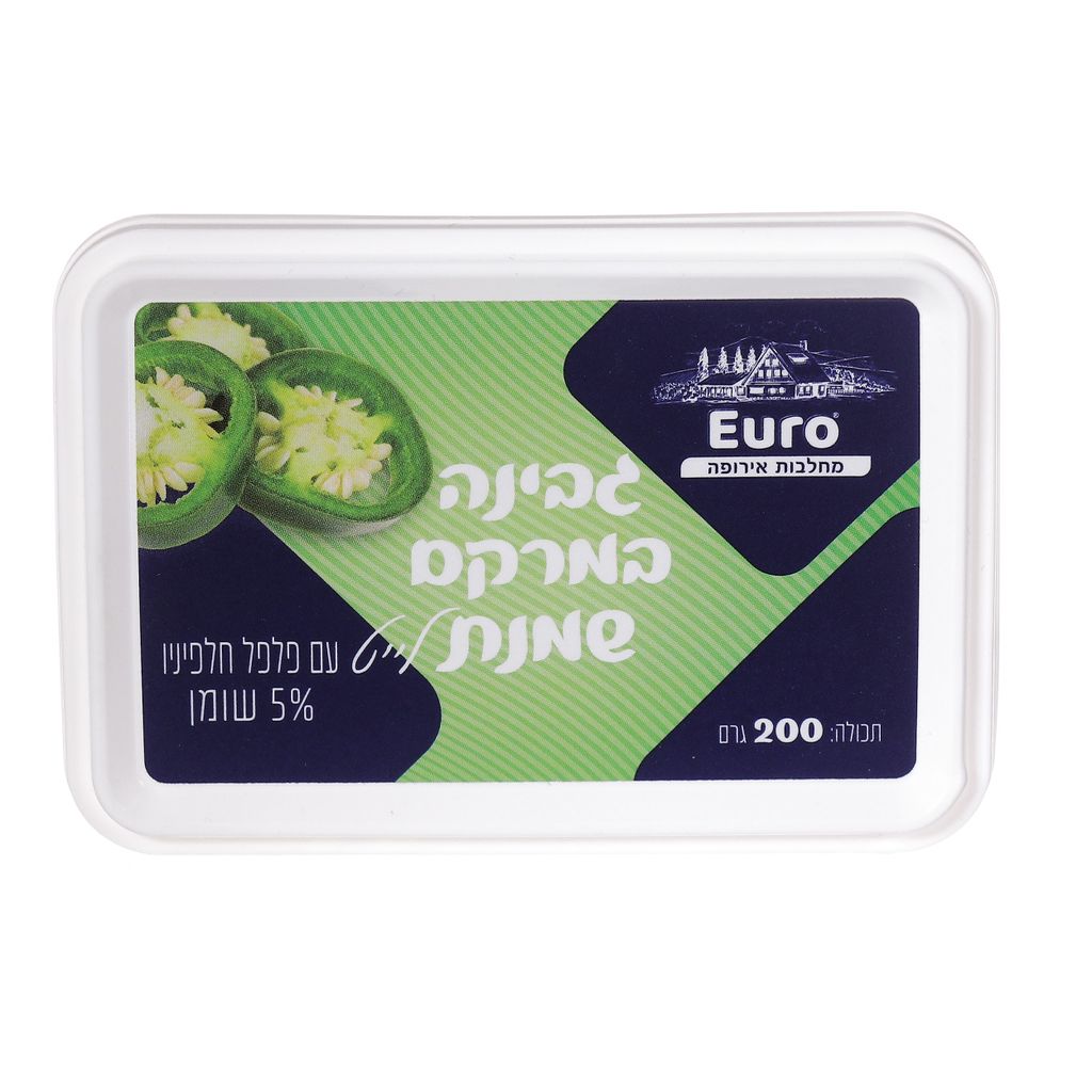 גבינת שמנת לייט עם חלפיניו 5%  200 גרם