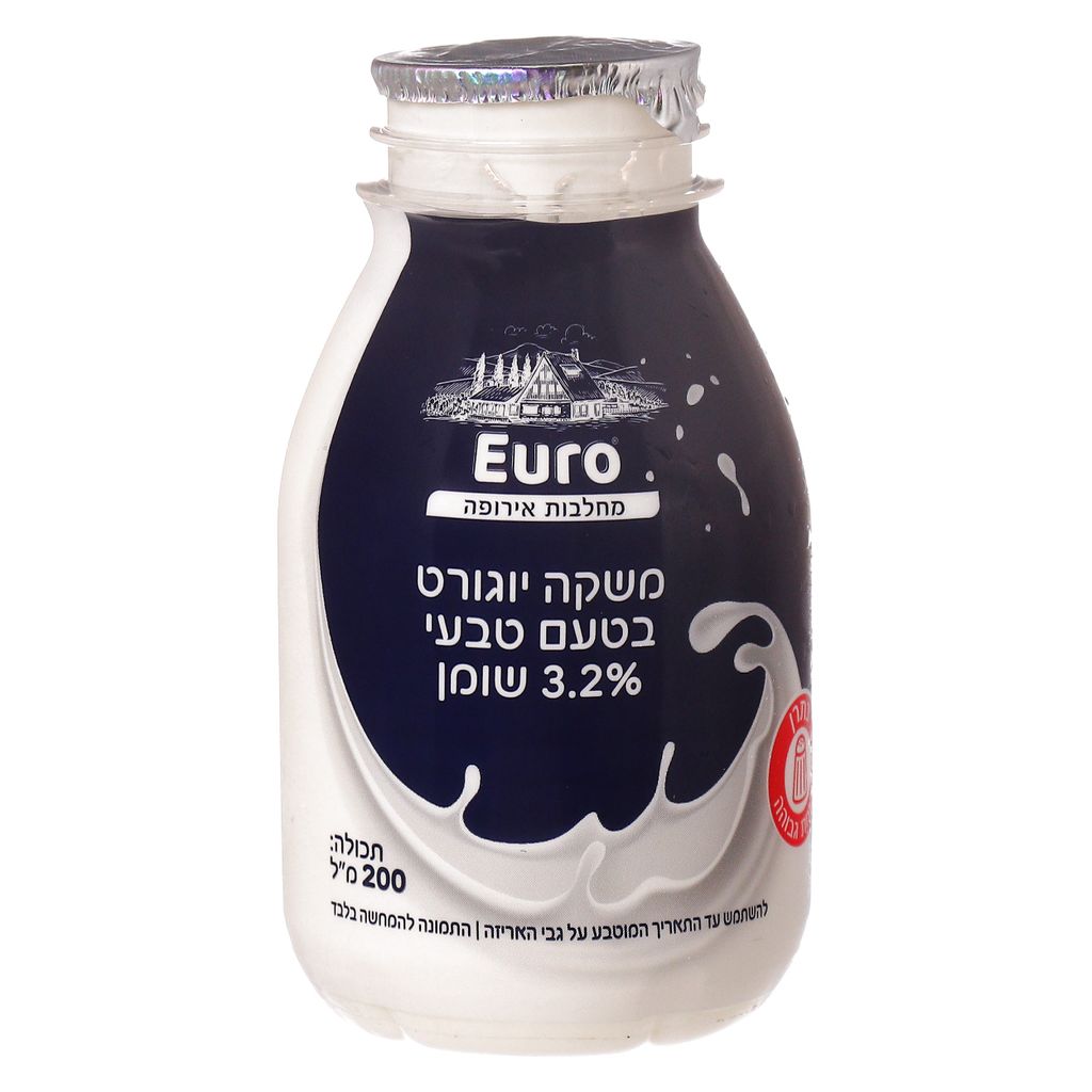 משקה יוגורט טבעי 200 מ"ל 3.2% שומן