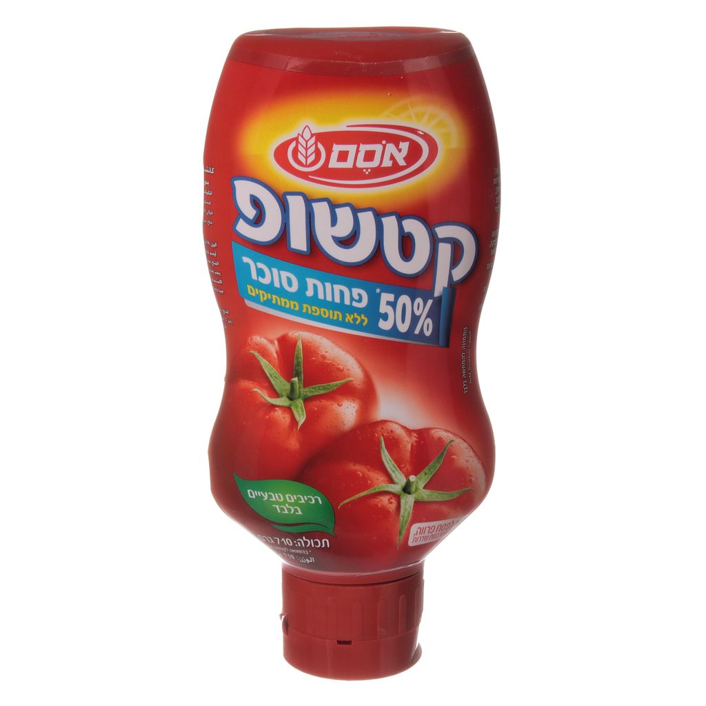 אסם קטשופ מופחת סוכר 9*710גרם