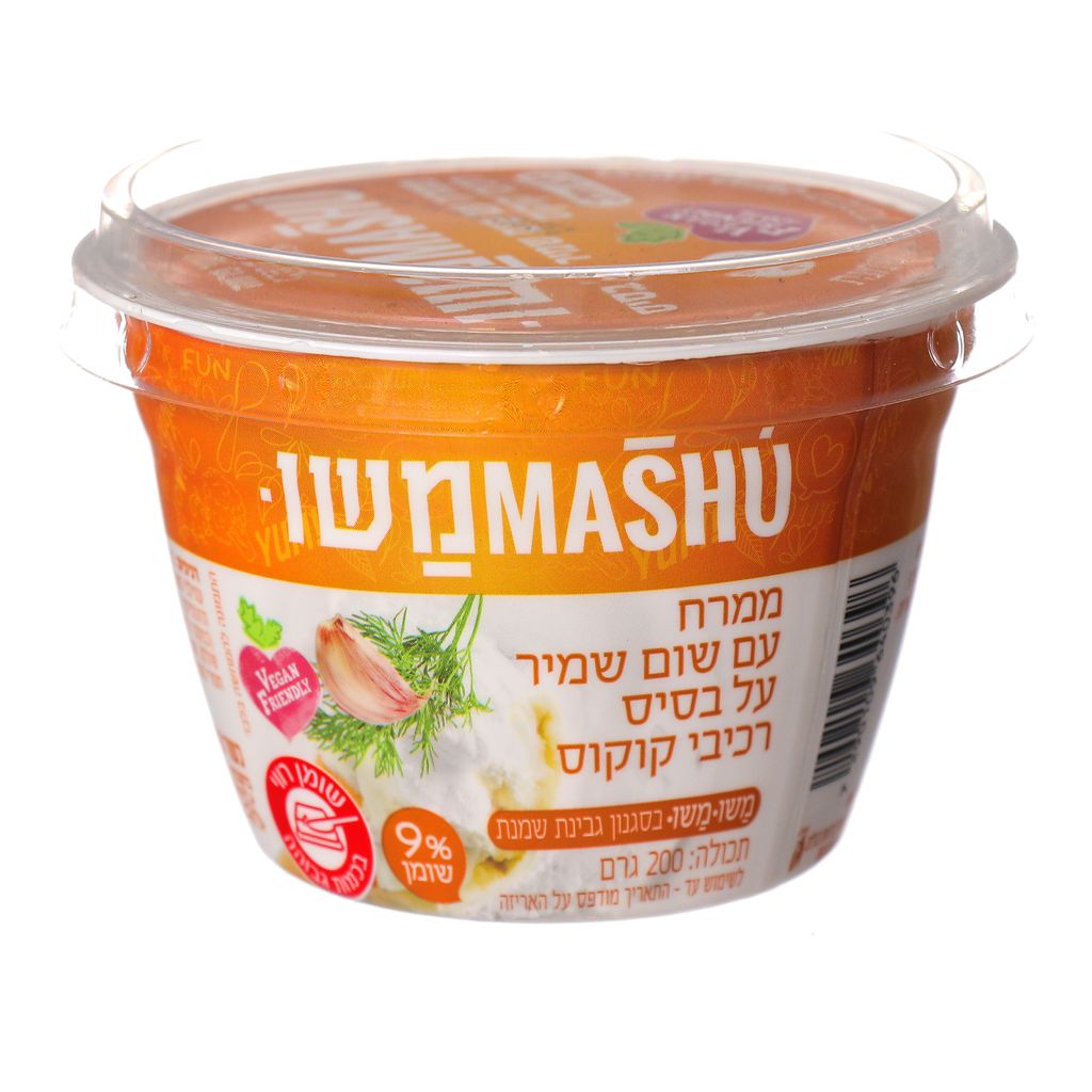 ממרח בטעם שום שמיר 9% שומן 200 גר משומשו