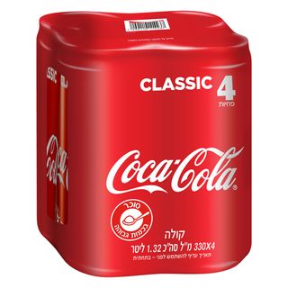 מארז 4 קוקה קולה פחית