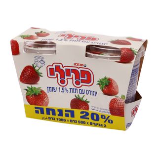 פרילי יוגורט עם תות 1.5%