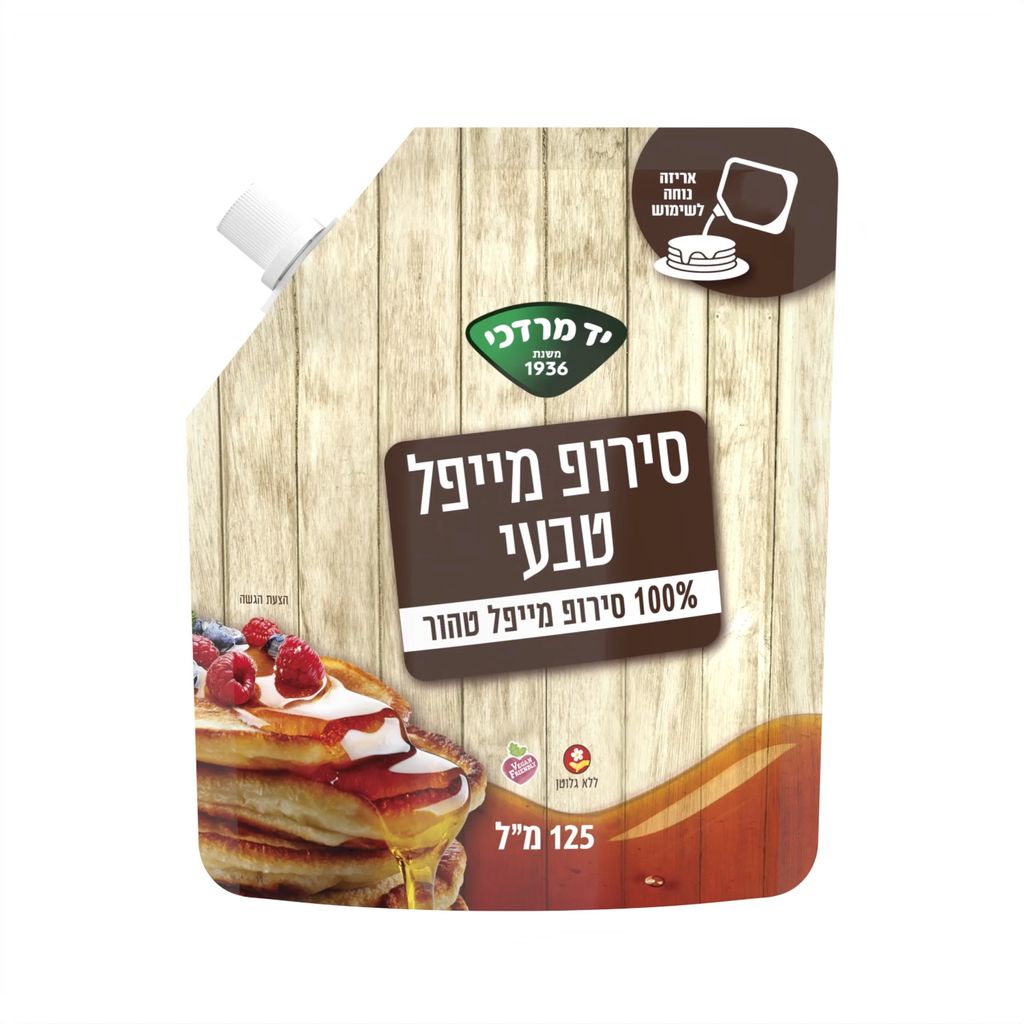 סירופ מייפל טבעי בפאוץ 125 מל