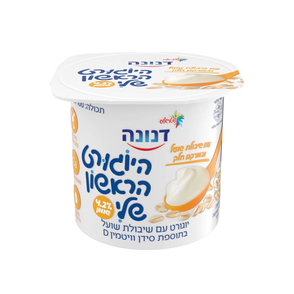 דנונה היוגורט הראשון שלי עם שיבולת שועל 4.2% שומן 100 גרם