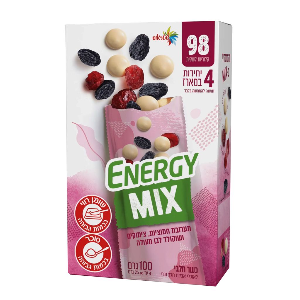 NRG מיקס צימוקים תמרים טופי ופקאן* 4 יח