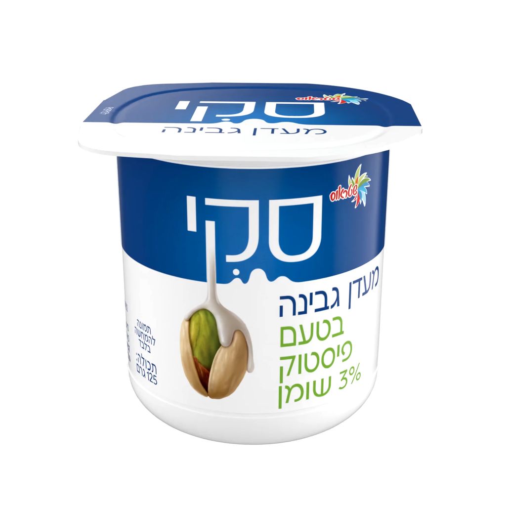 מעדן גבינה בטעם פיסטוק 3% שומן