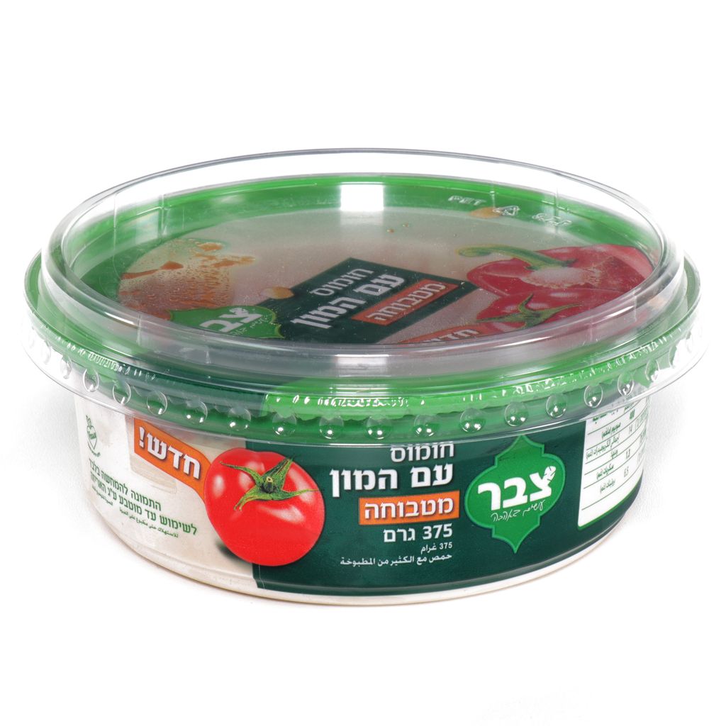 צבר חומוס עם המון מטבוחה 12*375גרם