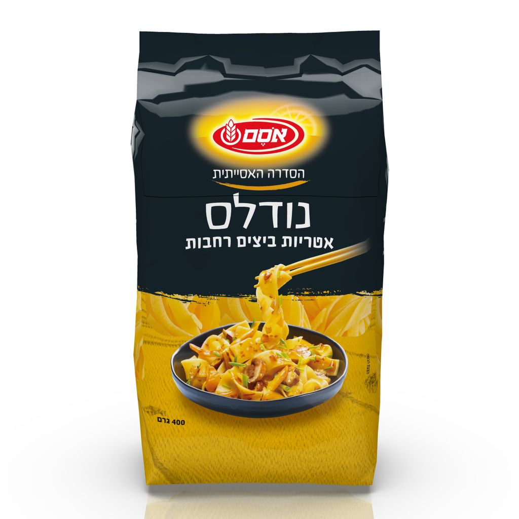 אסם נודלס אטריות ביצים רחבות מאד 10*400ג