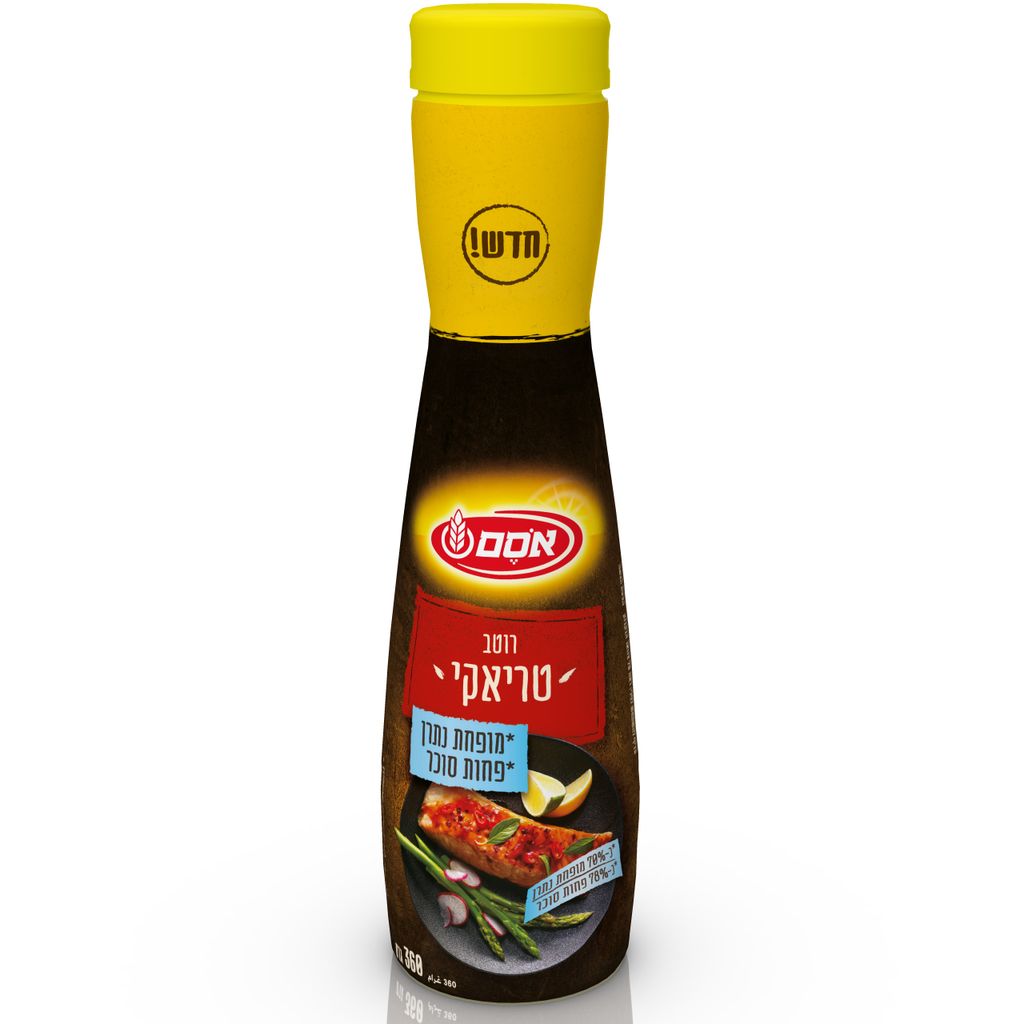 אסם רוטב טריאקי מופחת נתרן וסוכר 9*290מל
