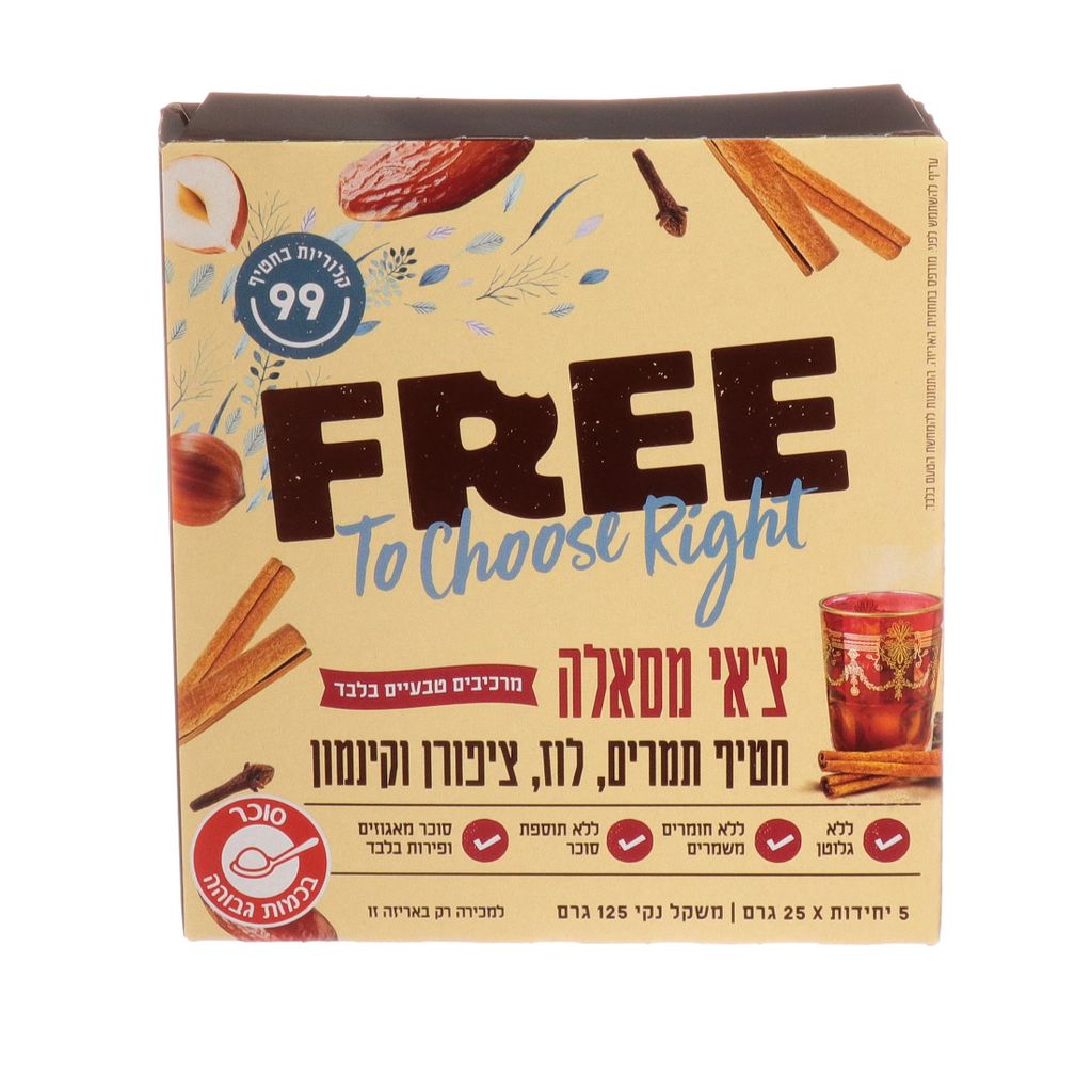 פרי חטיף תמרים לוז ציפורן וקינמון. מארז 5 יחידות