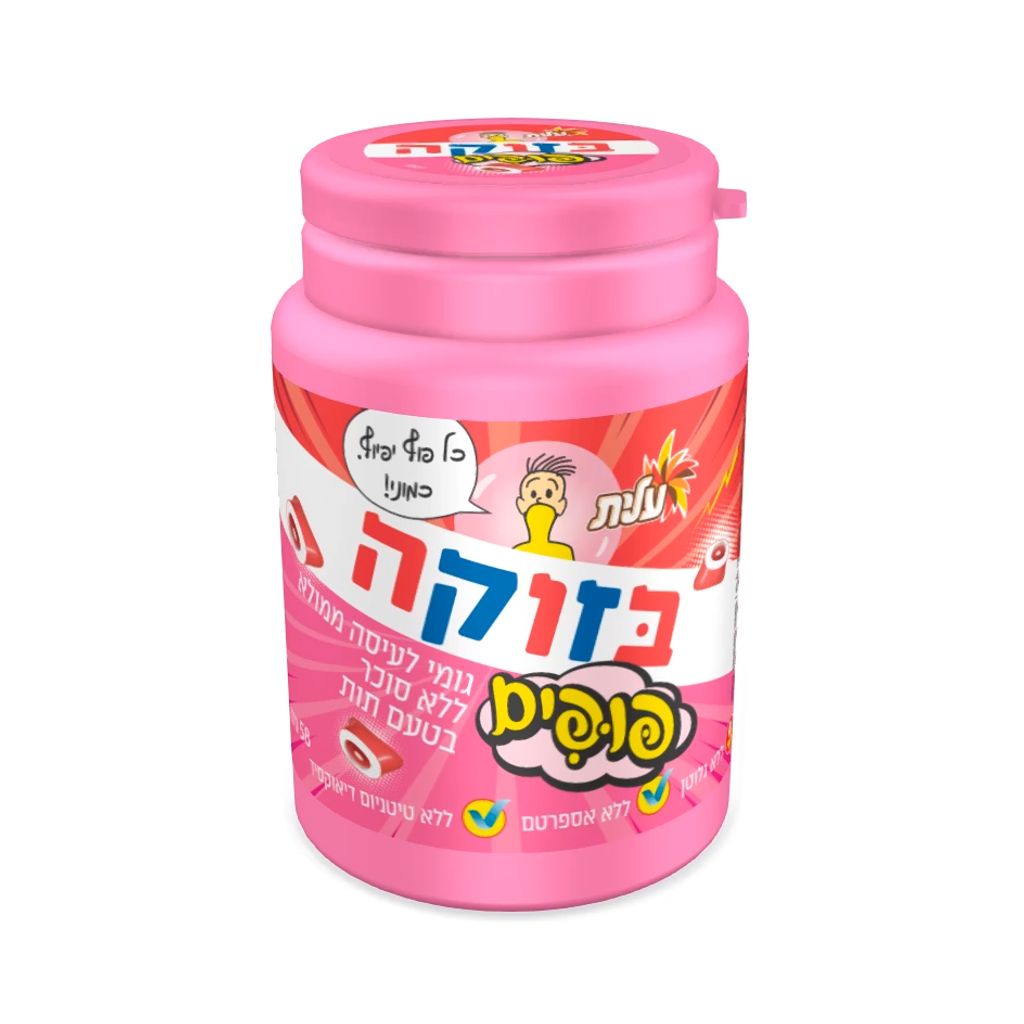 מסטיק בזוקה פופים בטעם תות 58 גרם