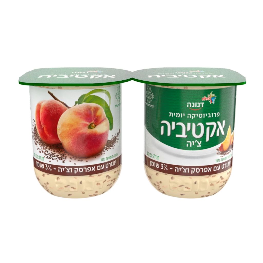 אקטיביה עם צ'יה ואפרסק 3% שומן
