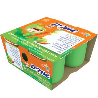 גמדים גבינה לבנה עם מחיות גזר ותפוח