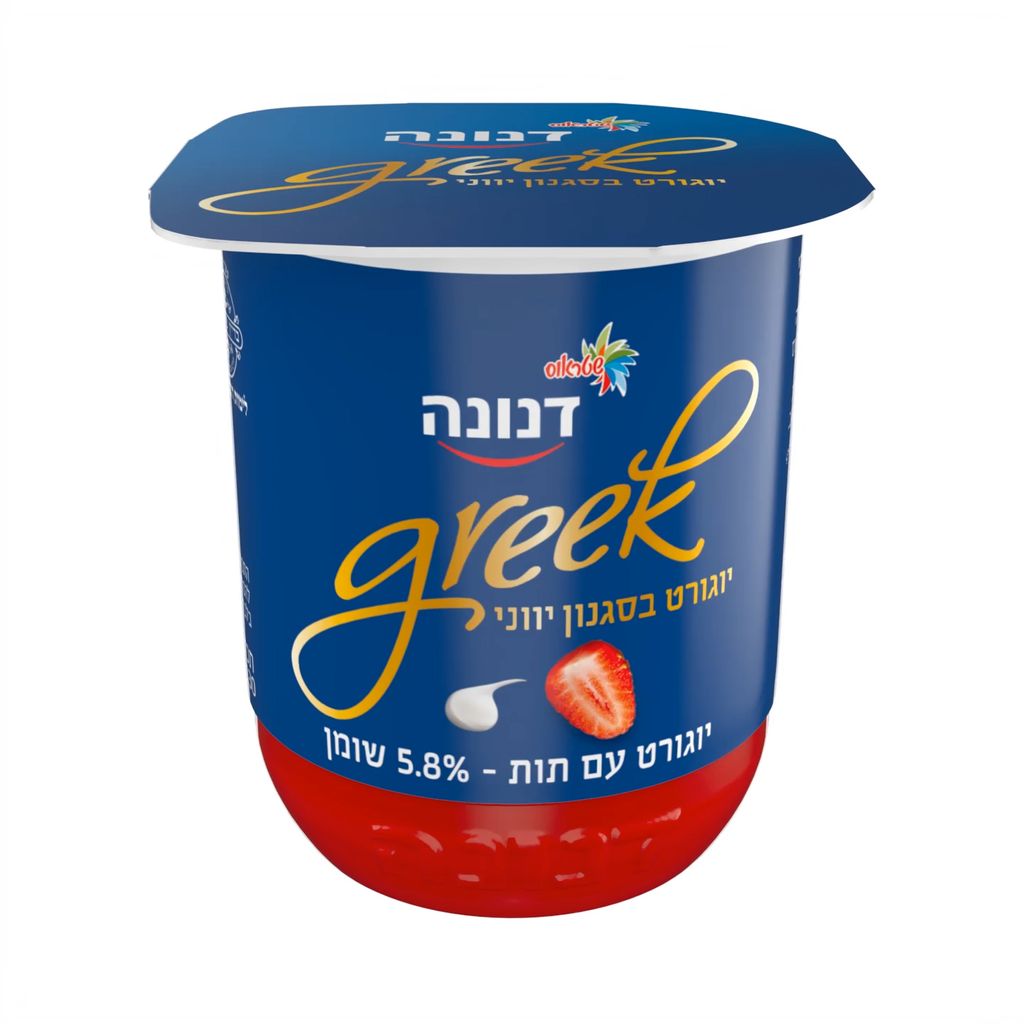 דנונה יווני עם שכבת תות