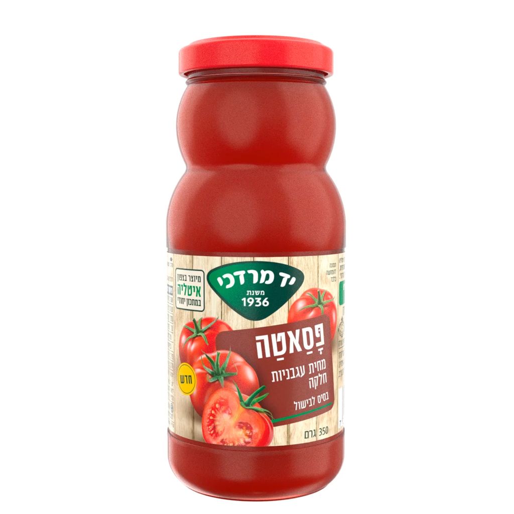 פסאטה- מחית עגבניות חלקה בתוספת מלח, בסיס לבישול , 350 גרם
