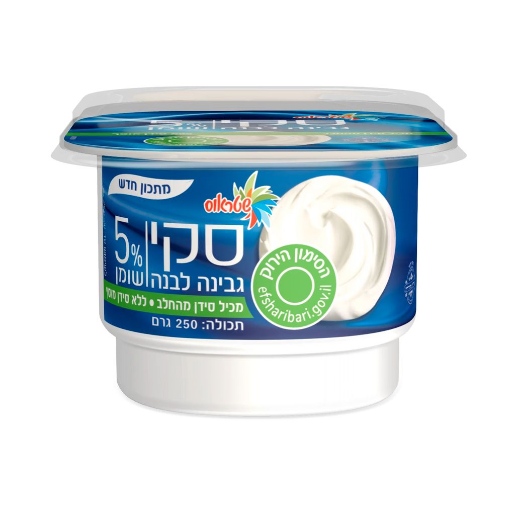 סקי גבינה לבנה סימון ירוק 5% 250 גרם