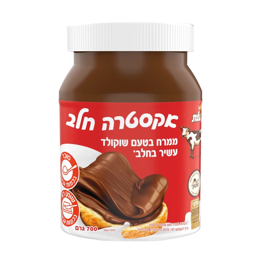 ממרח בטעם שוקולד אקסטרה חלב עשיר בחלב