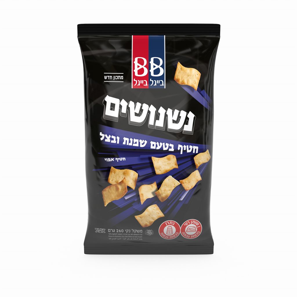נשנושים חטיף אפוי בטעם שמנת בצל