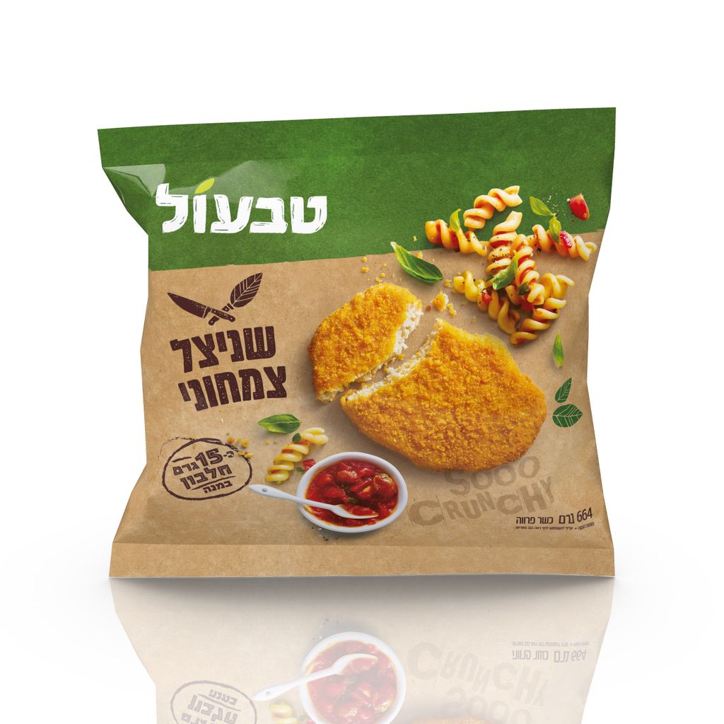 טבעול שניצל מן הצומח עם חלבון2018 6*664ג