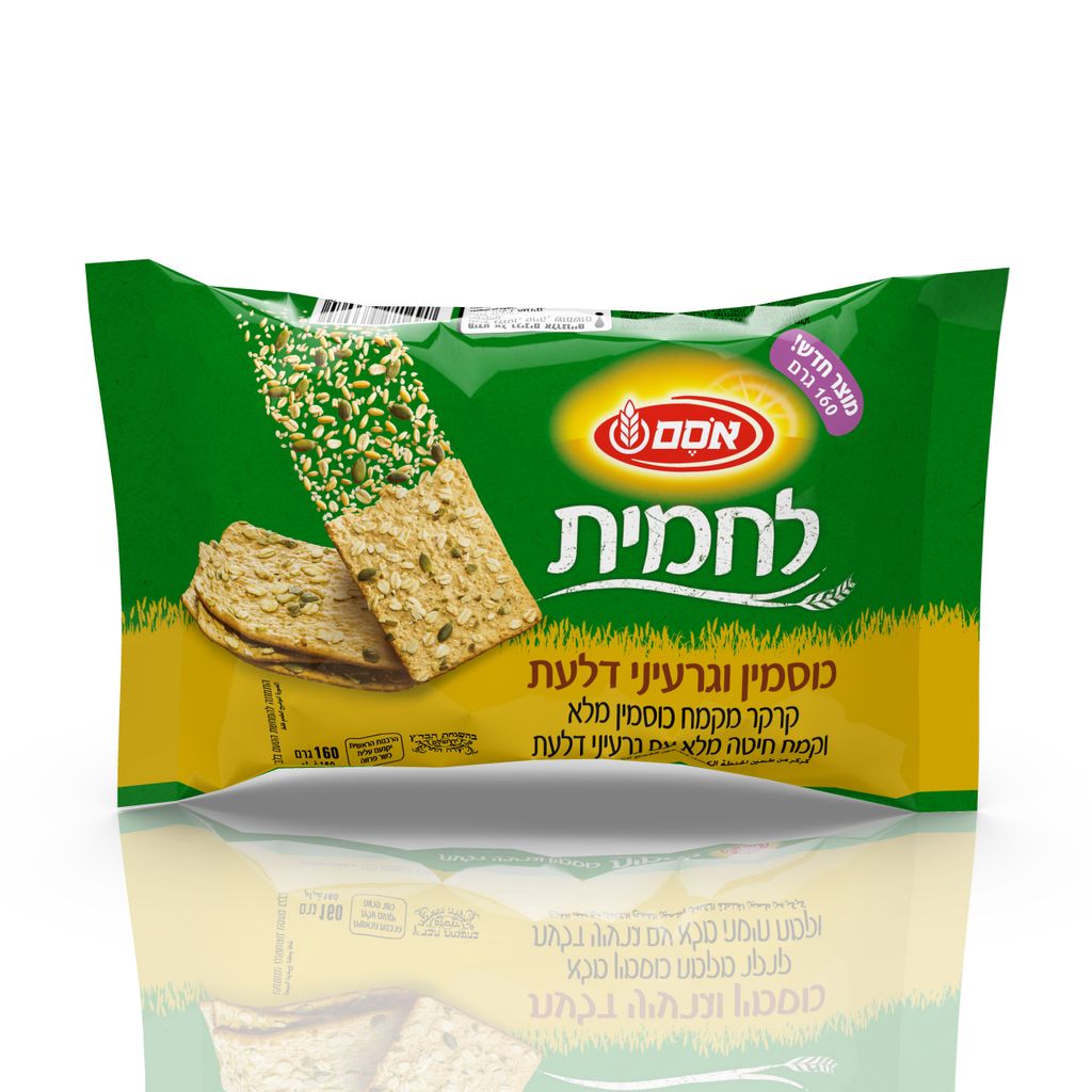 לחמית כוסמין וגרעיני דלעת 12*160גרם