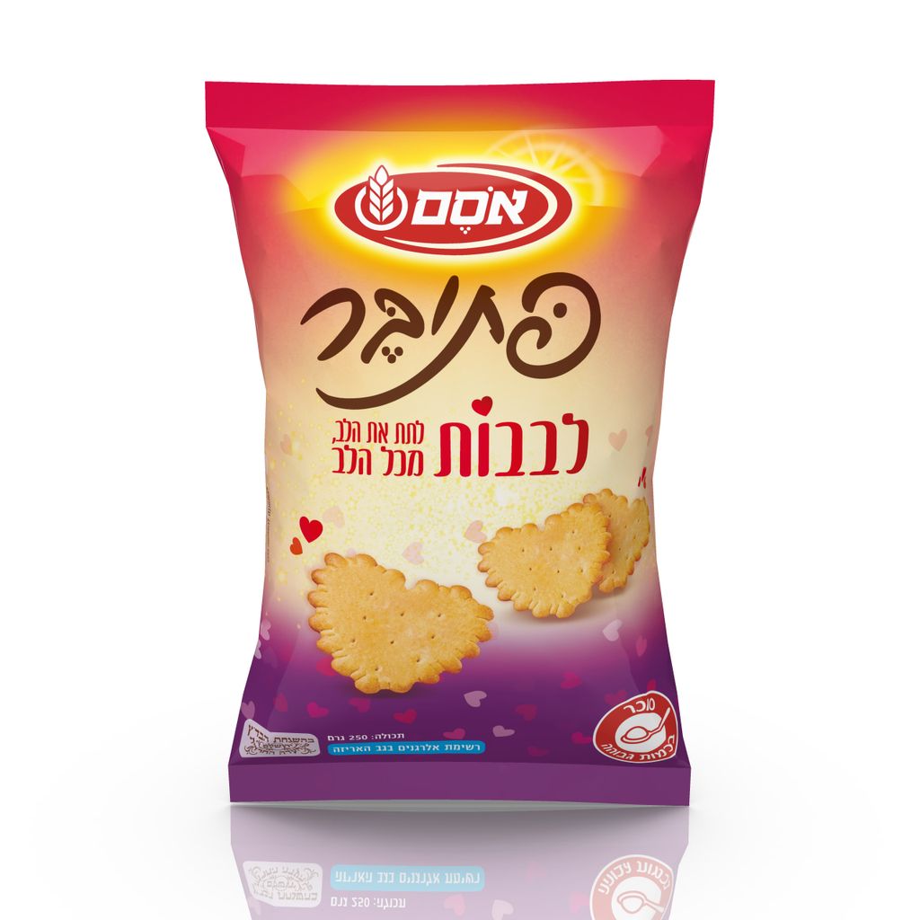 אסם פתיבר לבבות 12*250גרם