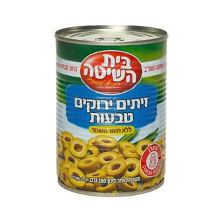 זיתים ירוקים ללא גלעין טבעות בית השיטה
