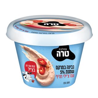 גבינה במקרם שמנת 5% עם צ`ילי חריף
