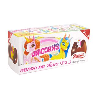 שלישיית ביצי שוקולד כ.פ (חלב נוכרי) חד קרן