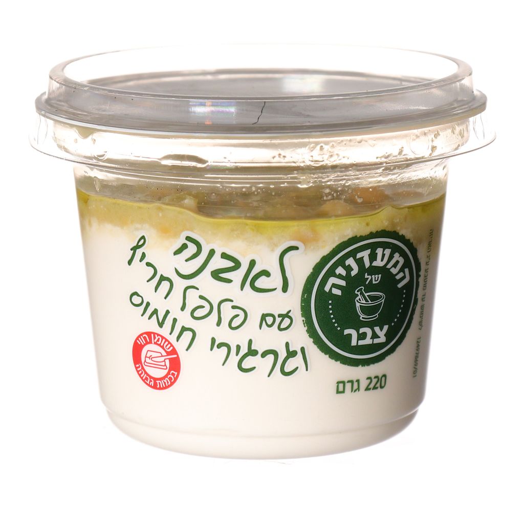 צבר לאבנה עם פלפל חריף וגרגר.חומוס6*220ג