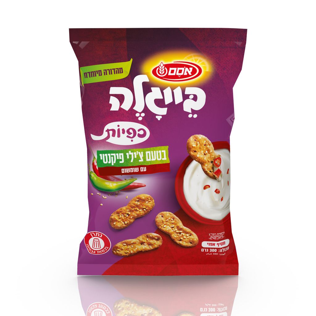 בייגלה כפיות צ'ילי פיקנטי 12*300גרם