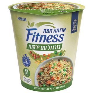 פיטנס ארוחת בורגול וירקות 12*62גרם
