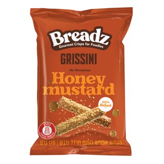 Breadz מקלות גריסיני אפויים בטעם חרדל ודבש 170ג'