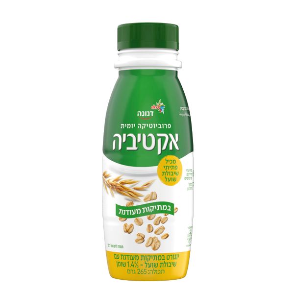 משקה אקטיביה עם שיבולת שועל במתיקות מעודנת