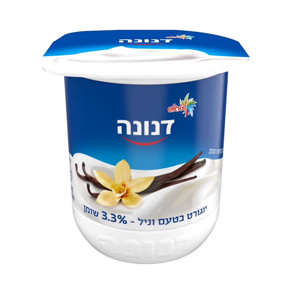 דנונה יוגורט בטעם וניל 3.3% שומן 150 גרם