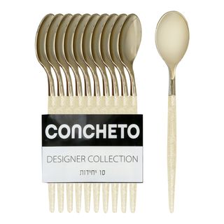 כף קונצ'טו (10יח') נצנץ זהב CONCHETO