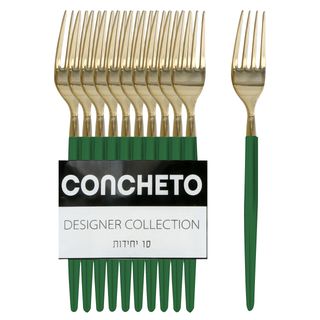 מזלג קונצ'טו (10יח') מנטה זהב CONCHETO
