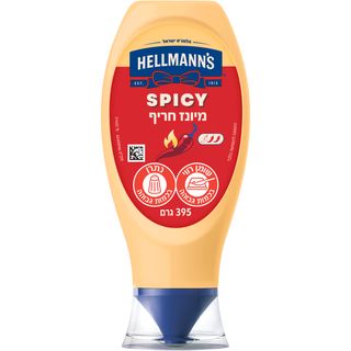 הלמנס מיונז חריף לחיץ 390ג