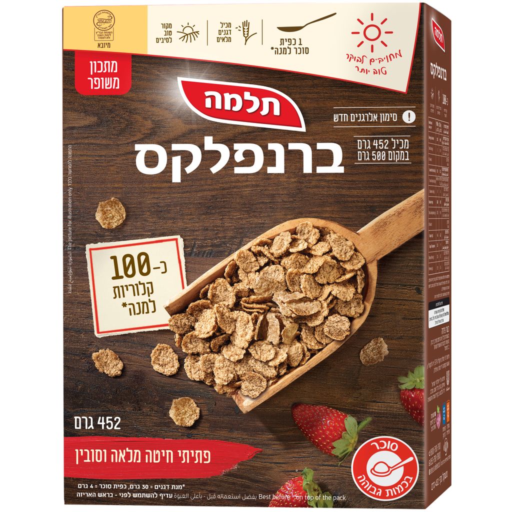 ברנפלקס עם סוכר 452 גרם