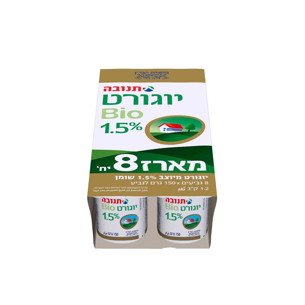 מארז יוגורט תנובה 1.5% בד"צ 8*150