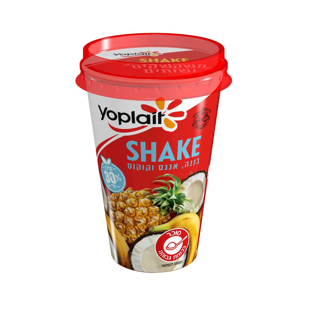 יופלה SHAKE בננה, אננס וקוקוס 230 מל