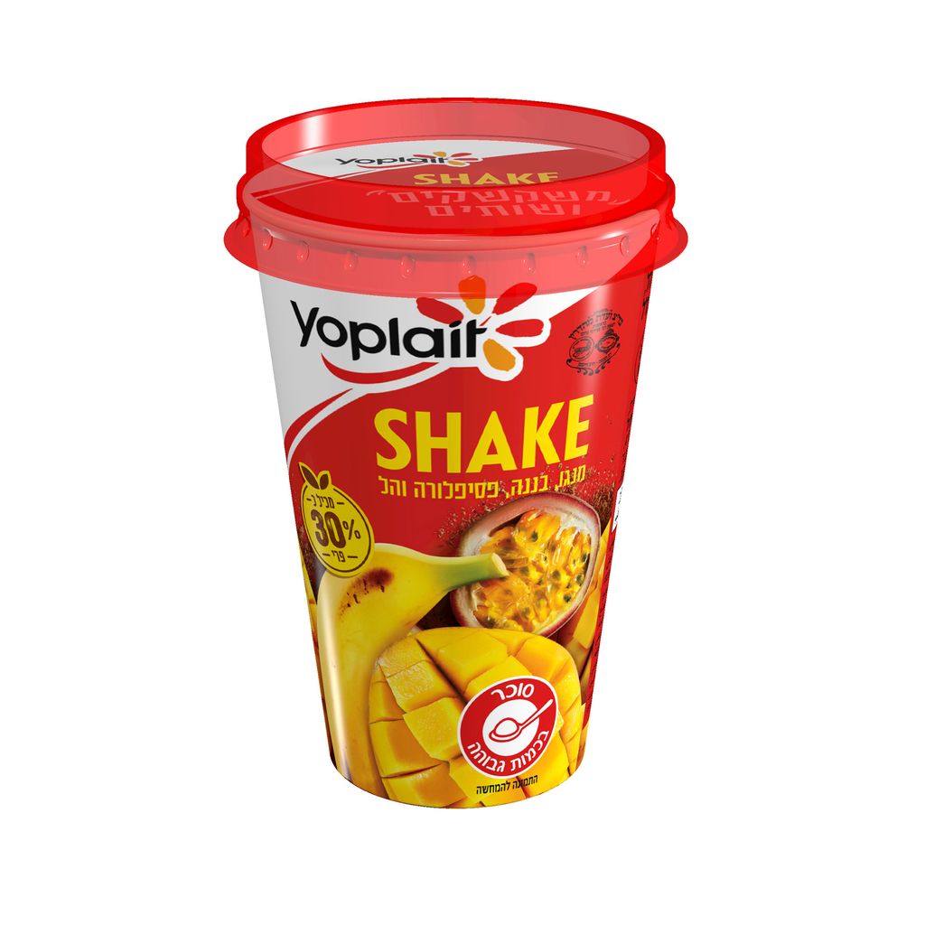 יופלה SHAKE מנגו, בננה, פסיפלורה והל 230 מל