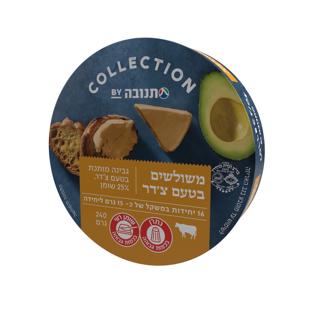 משולשים בטעם צ'דר קולקשן 25% שומן 240 ג