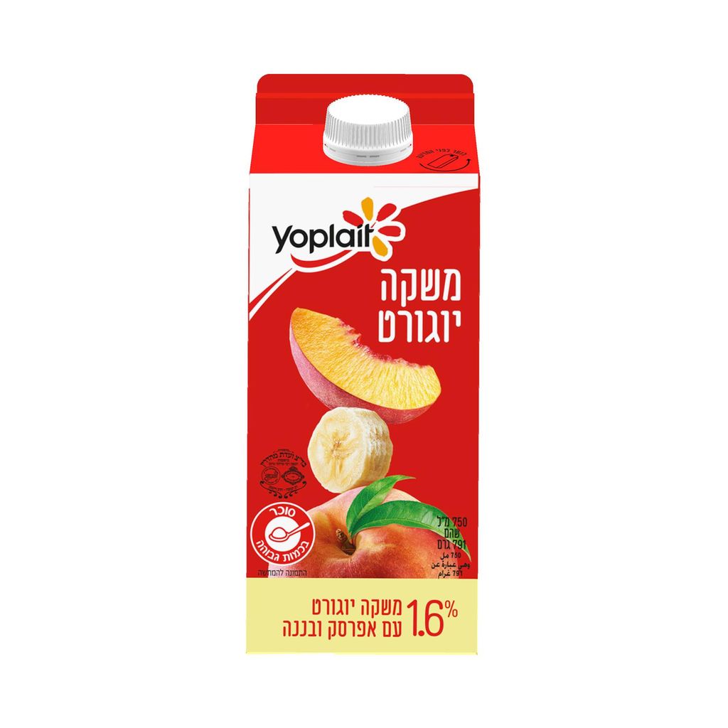 יופלה משקה בקרטון אפרסק בננה 750 מ"ל