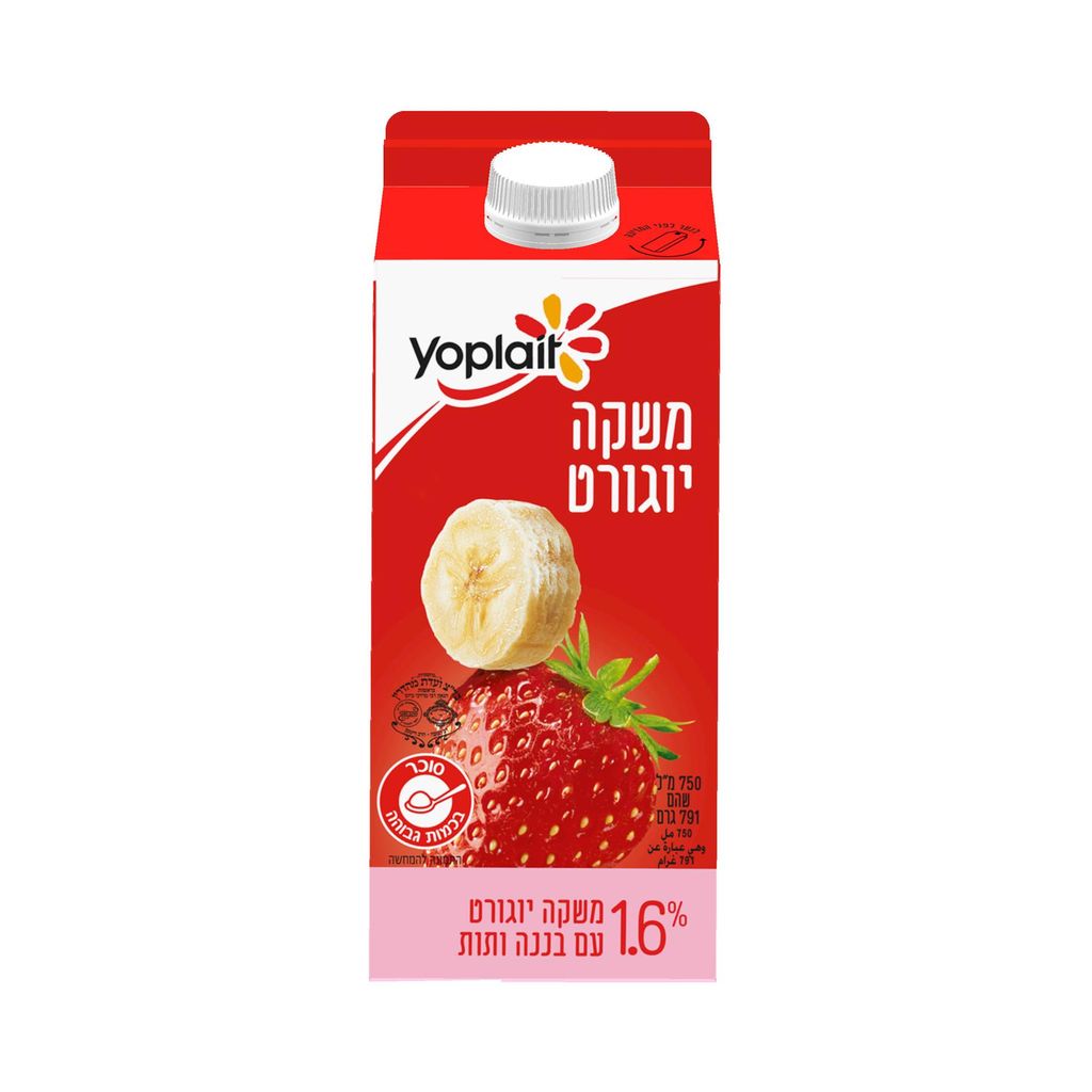 יופלה משקה בקרטון אפרסק תות 750 מ"ל