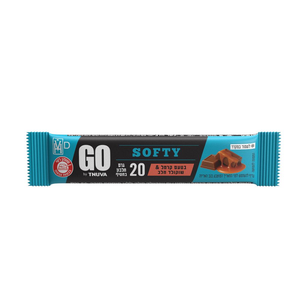 חטיף חלבון מצונן GO בטעם קרמל & שוקולד חלב
