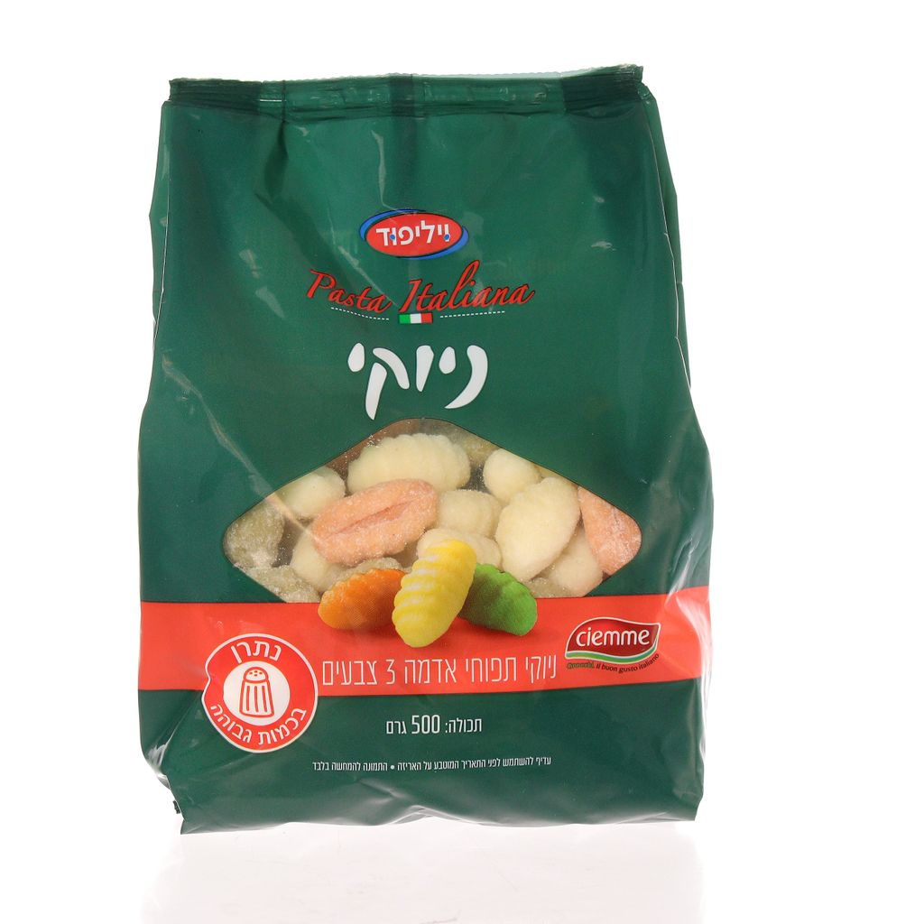 ניוקי תפוחי אדמה 3 צבעים מצונן 500 גרם
